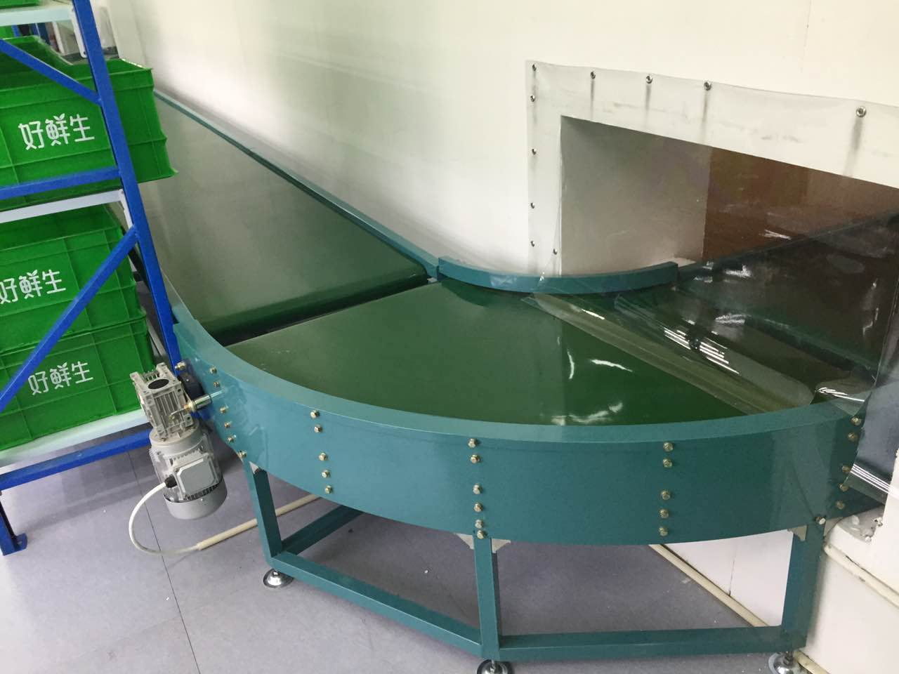 生鮮轉(zhuǎn)彎皮帶機(jī)