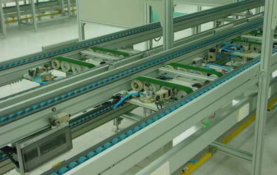 交錯式托盤拼裝輸送